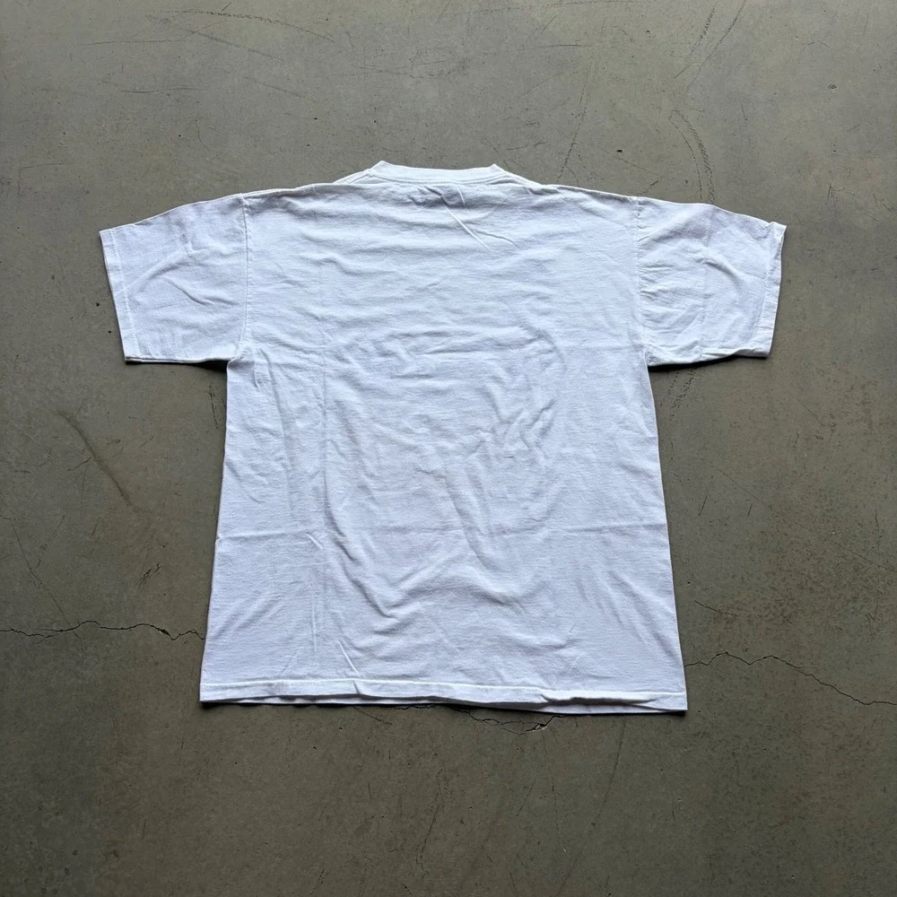 Vintage Fabric Art Markus Willis World Peace Animals Graphic T-Shirt XL White